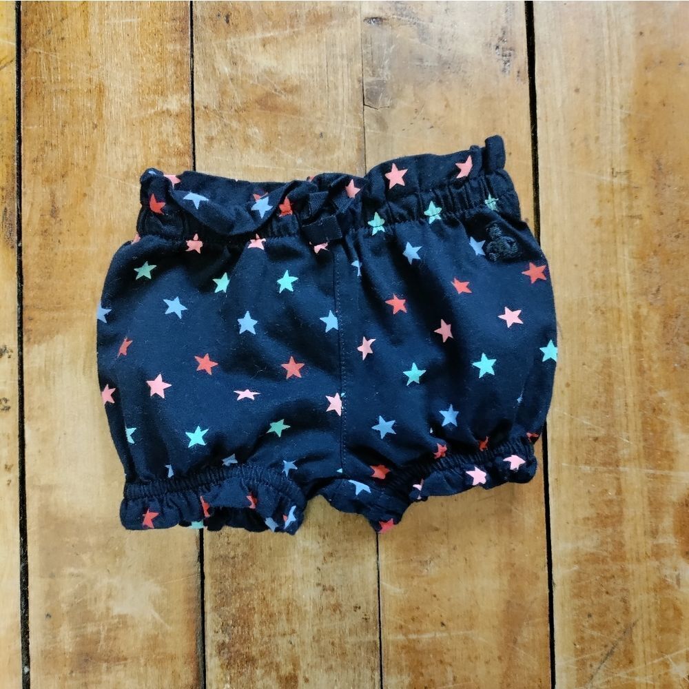 Gap baby shorts 0 to 3 mos baby girl cotton stars spring summer mint pink